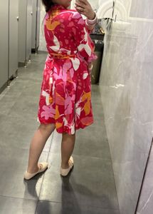 pink summer floral dress