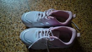 Women's Pink &amp; White Sneakers