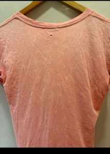 Coral  Ombre V-Neck Tee