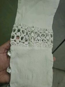 White Lace Trim Palazzos