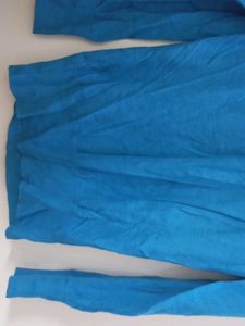 women Blue V-Neck Sweater
