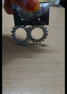 Colorful Hoop Earrings with Rhinestones