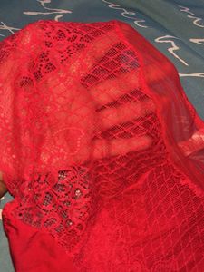 Red Lace Trim Briefs