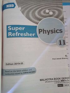 MBD Super Refresher Physics Class 11
