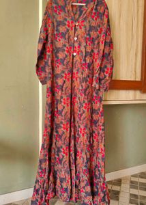 Floral Print Ethnic Gown jacket