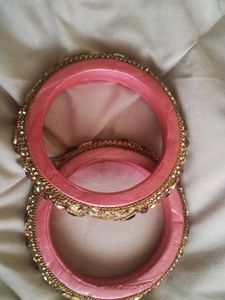Pink & Gold Bangle Set