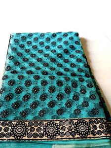 Beautiful Blue Floral Saree