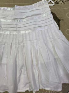 Pleated Pure White Summer Skirt 🕊️