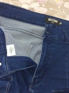 Deep Dark Blue Bootcut Cargo Jeans