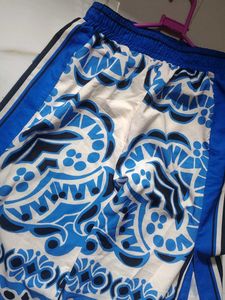 Boho Blue &amp; White Patterned Pants