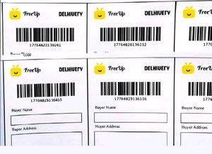 FreeUp Delhivery Shipping Labels
