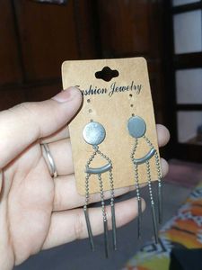 Stylish Silver Drop Earrings 🌟