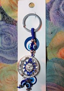 Evil Eye Sun Moon Keychain