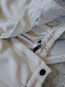 Chic Cream Textured Palazzos