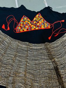 Black Stylish Ethnic Lehenga Choli Set