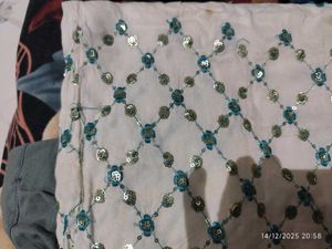 White Embroidered Palazzo Pants