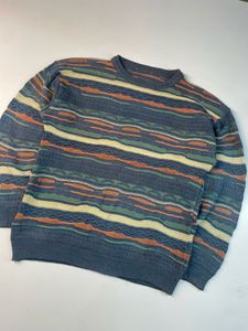 Coogi style Vintage Striped Knit Sweater