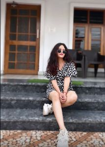 Cute Floral Print Mini Dress