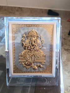 Golden Plated Ganesha Idol