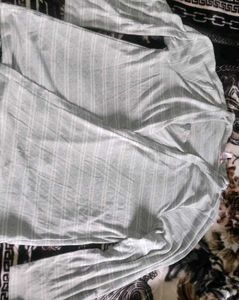 XXL Grey Striped Cardigan Tank Top