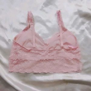 Pink Lace Bralette bra