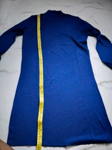 Royal Blue Turtleneck Top