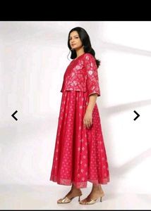 NEWAVAASAPink Ethnic Gown with Jacket