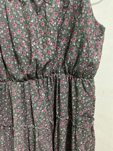 Floral Print Tiered Mini Dress