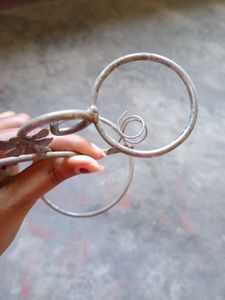 Rustic Metal Floral Candle Holder