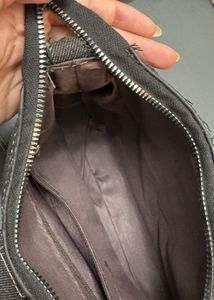 Imported Black Denim Shoulder Bag