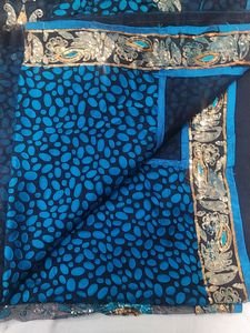 Black N Cyan Blue Party Wear Saree
