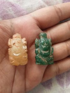 vintage citrine and aventurine Ganesh