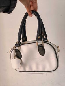 White & Black Handbag