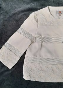 Elegant White Lace Jacket.