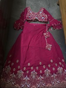 Stunning Pink Embroidered Lehenga Choli