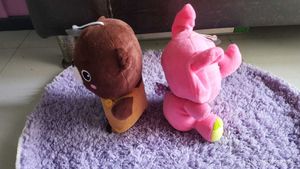 Cute Plushie Duo: Bear &amp; Elephant