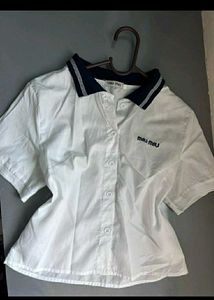 White Collared Polo S