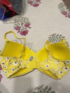 Floral Yellow Bra