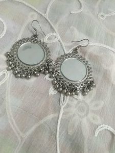 Mirror Mandala Drop Earrings