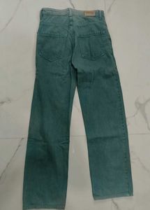 Teal Wide Leg High waisted Jeans