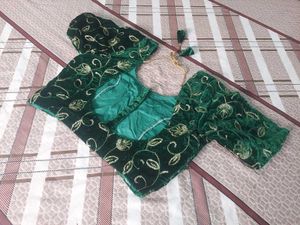 Green Embroidered Blouse