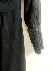 Flared Black Dress For Women