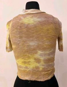 Unique Tie-Dye Ribbed Top