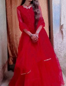 Stunning Red Embellished Gown