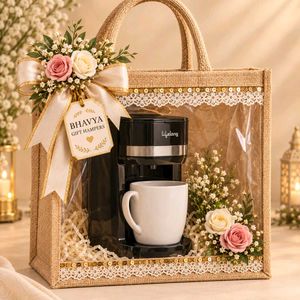 Black Coffee Maker with Mug