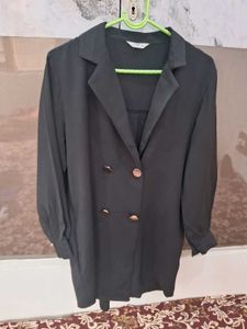 Classic Black Double-Breasted Blazer