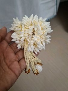 Handmade Crochet White hair band/ waist band
