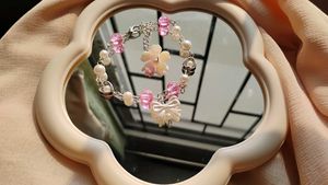 Cute Pink Pearl Charm Bracelet