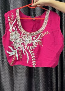 Embroidered Pink Blouse