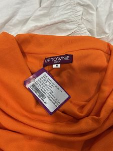 UPTOWNIE boat neck cowl orange top WITH TAG